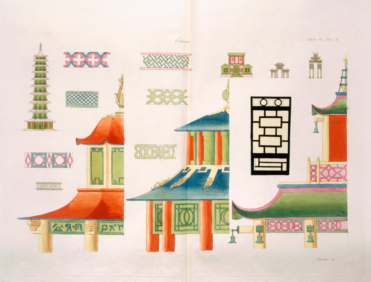 Chinesisches Pagodendesign von Italian School