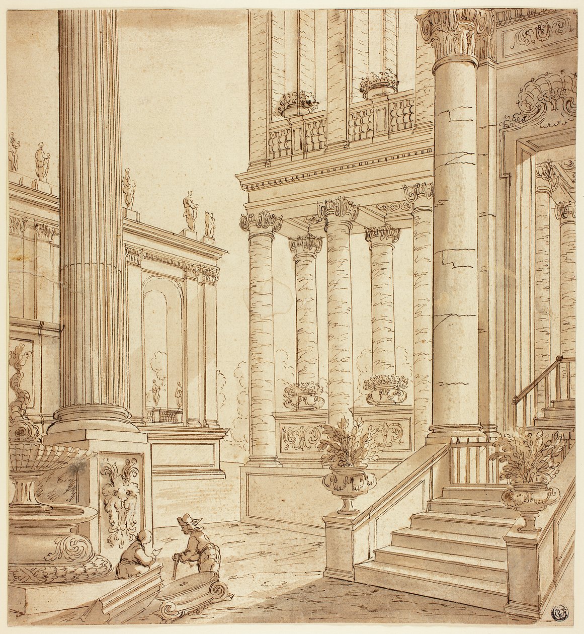 Kolonnadenportikus von Italian School