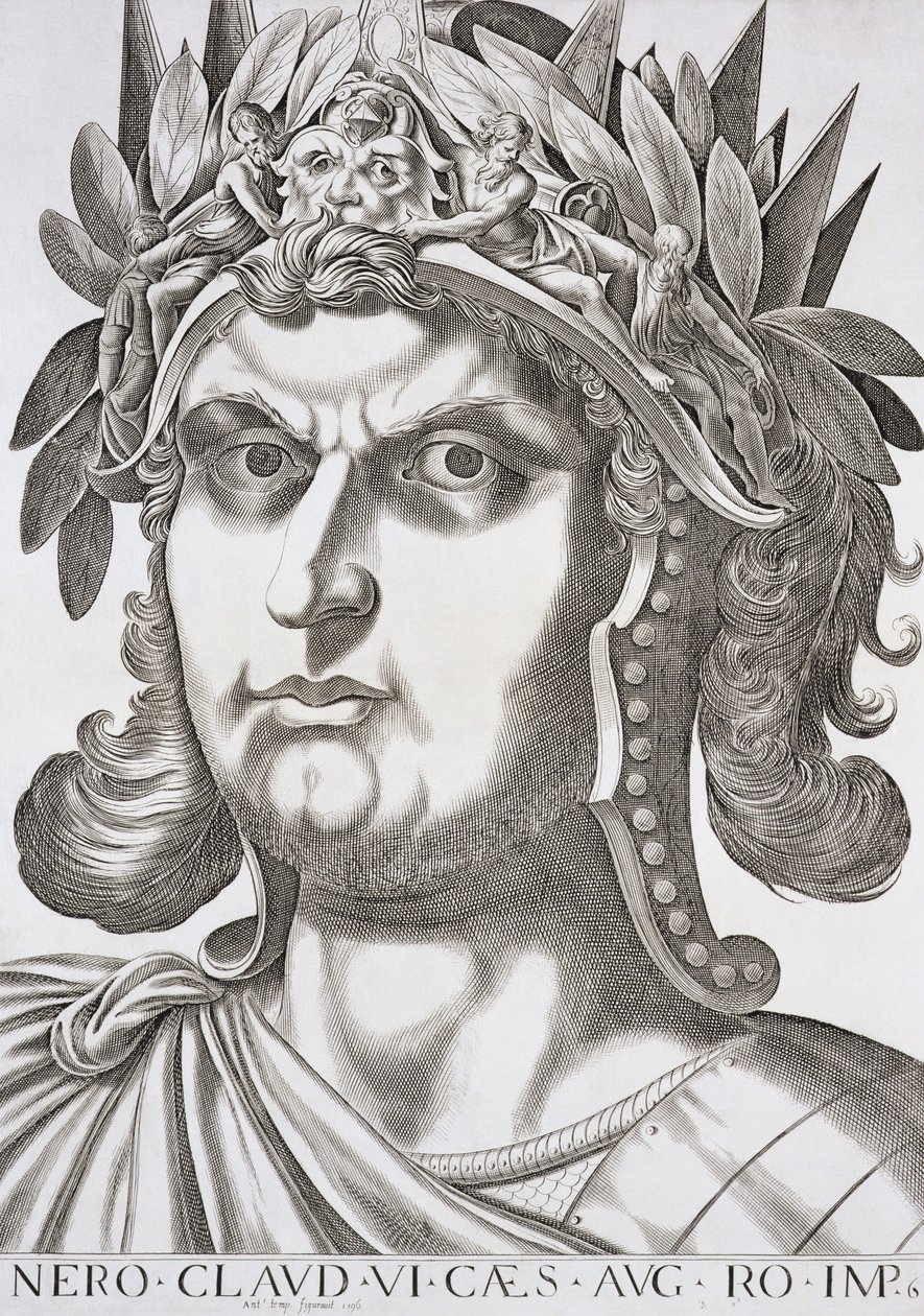 Nero Caesar (37-68 n. Chr.), 1596 von Italian School