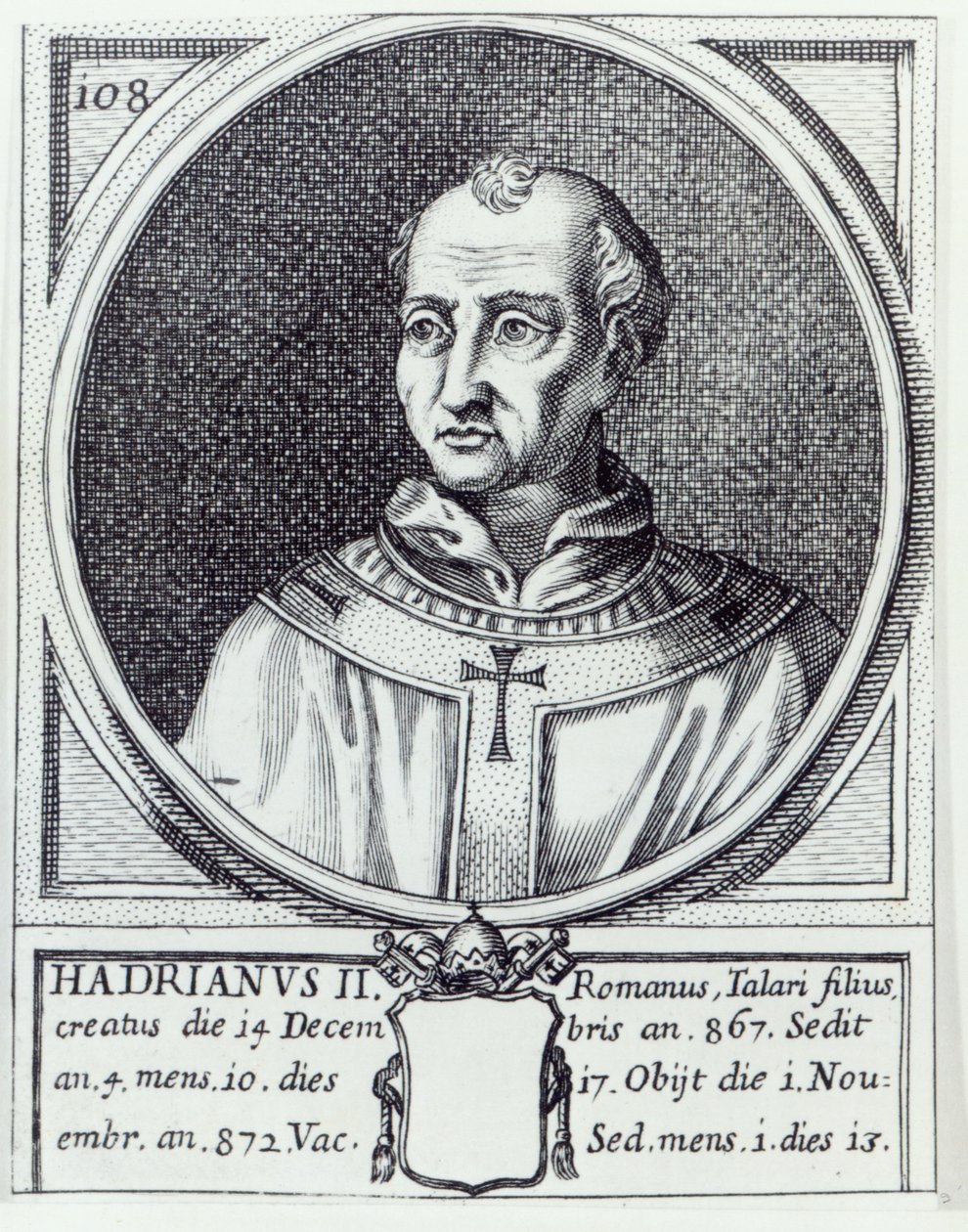 Papst Hadrian II von Italian School