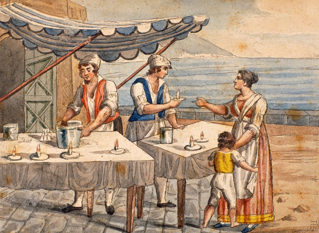 Sorbetverkäufer auf der Straße, Italien von Italian School