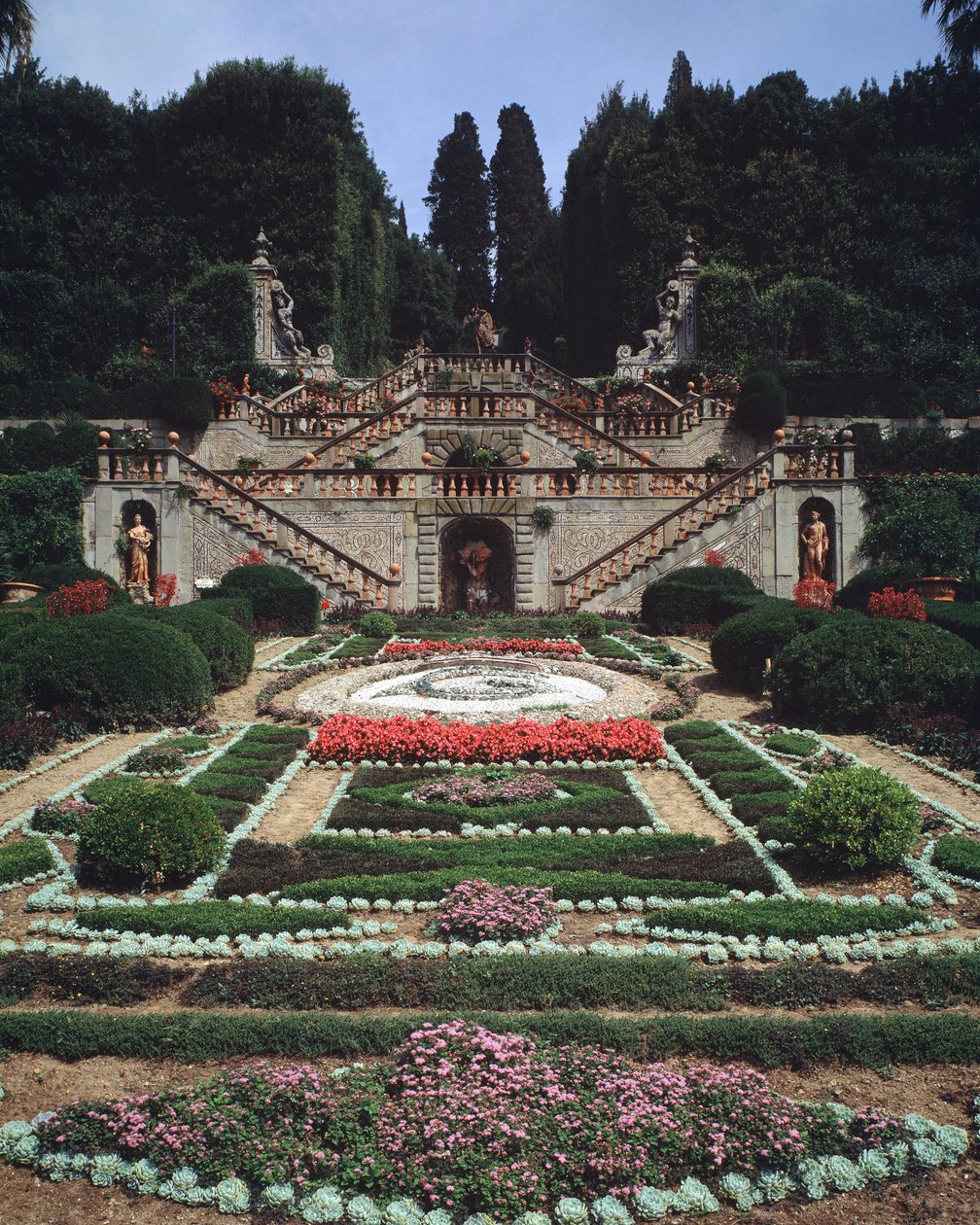 Blick auf die Gärten von Italian School