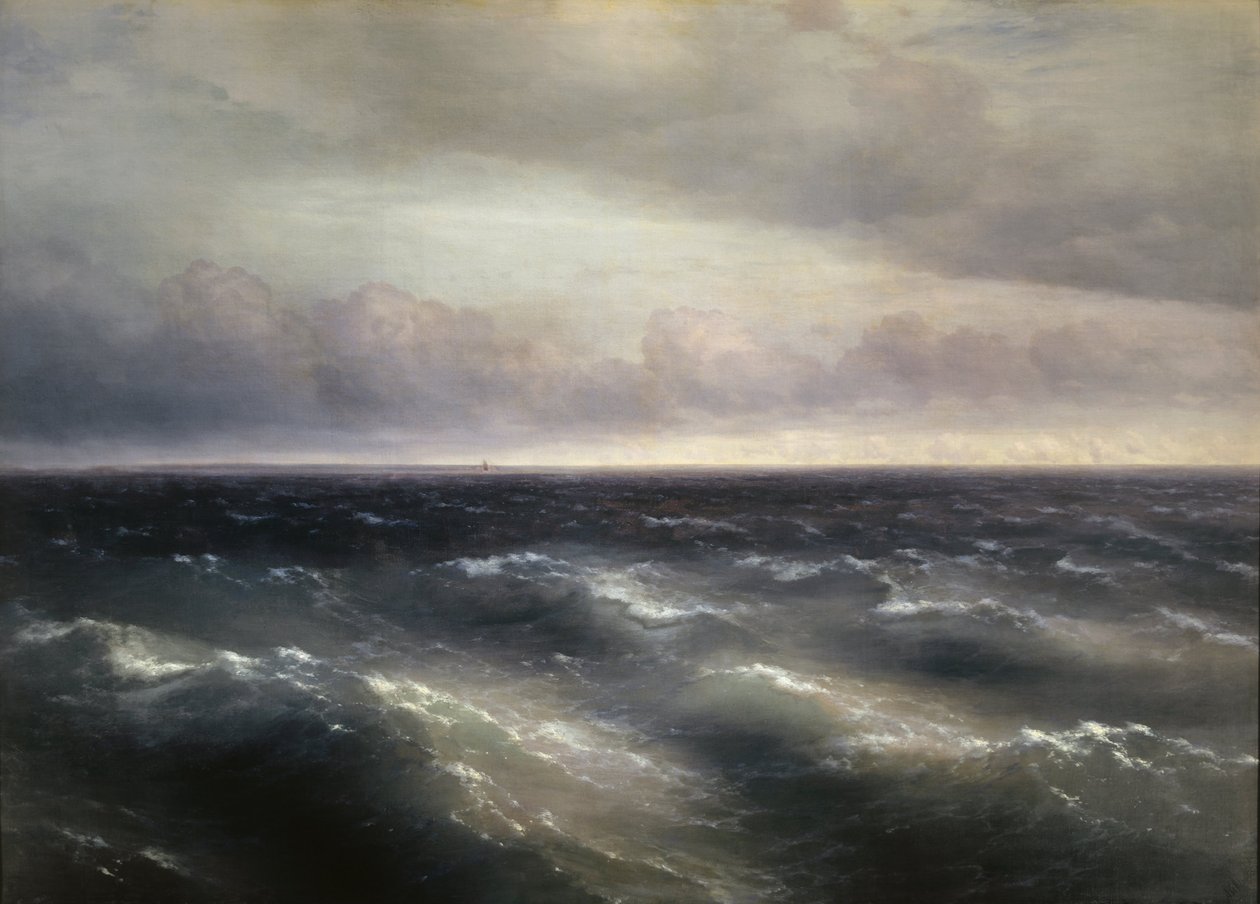 Schwarzes Meer (Sturm beginnt auf dem Schwarzen Meer) von Ivan Konstantinovich Aivazovsky