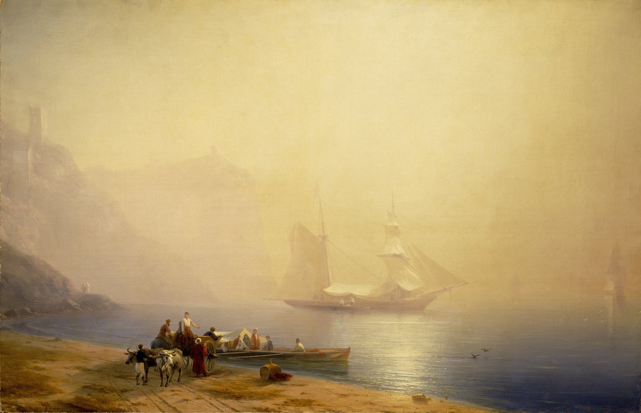 Morgen am Meeresufer, Sudak, 1856 von Ivan Konstantinovich Aivazovsky