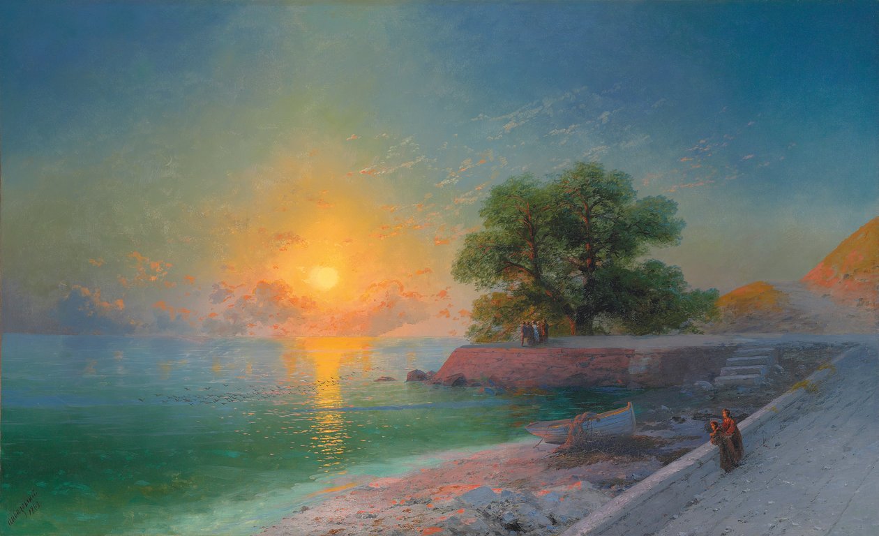 Spaziergang bei Sonnenuntergang, 1869 von Ivan Konstantinovich Aivazovsky