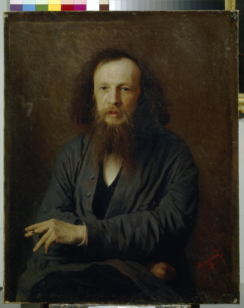 Porträt von Dmitri Mendelejew von Ivan Nikolaevich Kramskoy