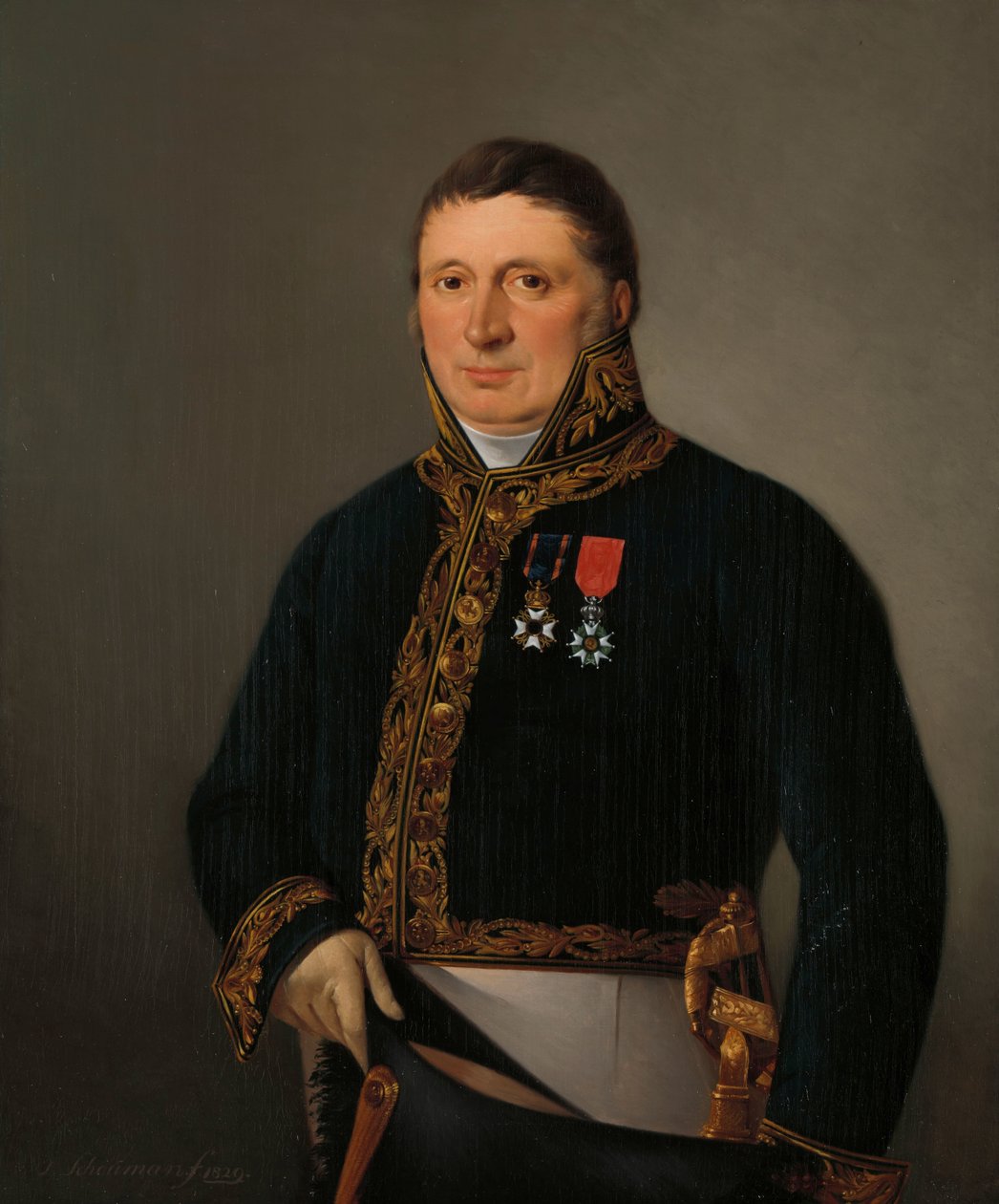 Porträt von Generalinspektor A.F. Goudriaan von Izaak Schouman