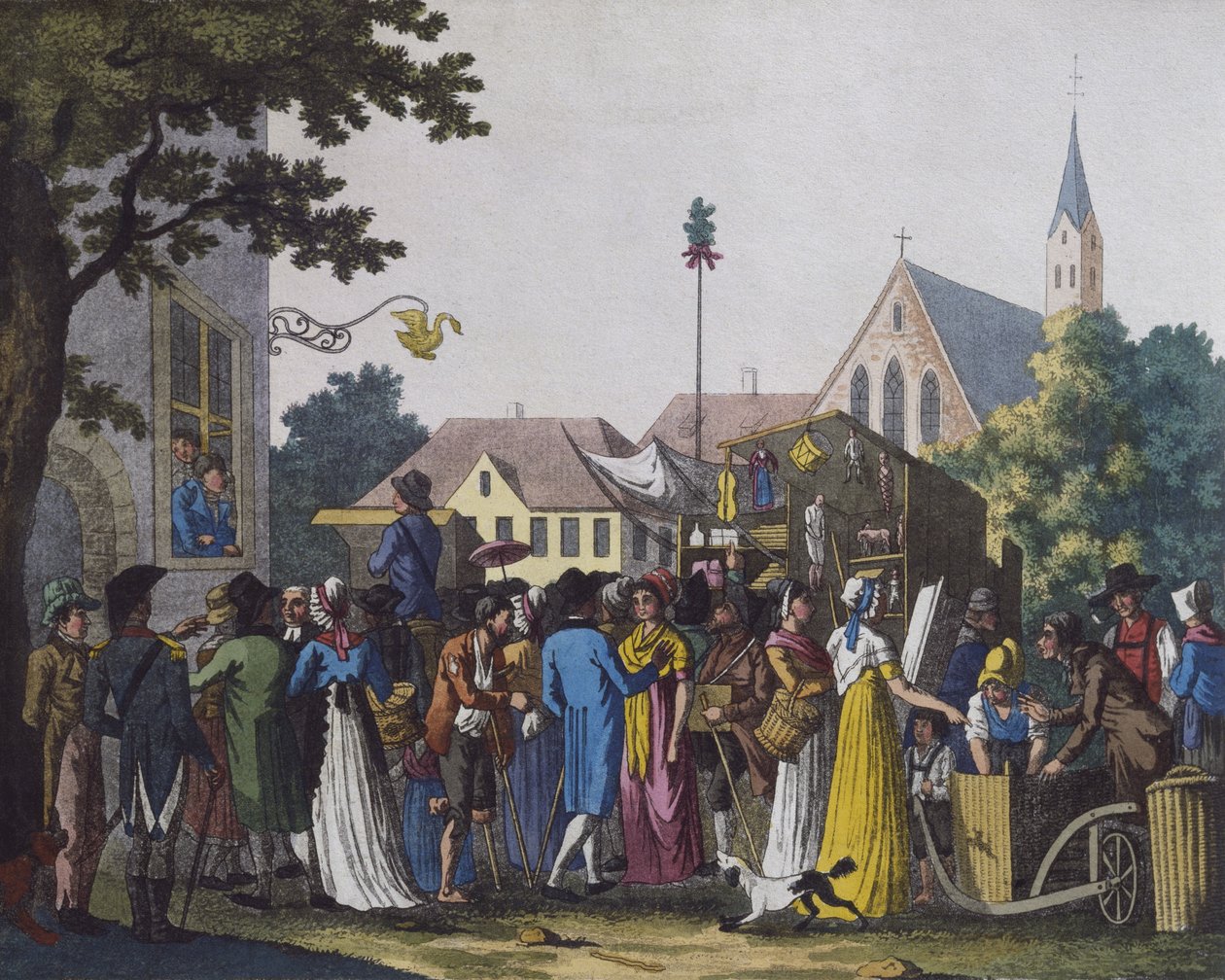 Markt, 1810 (Farbstich) von J. B. Wunder