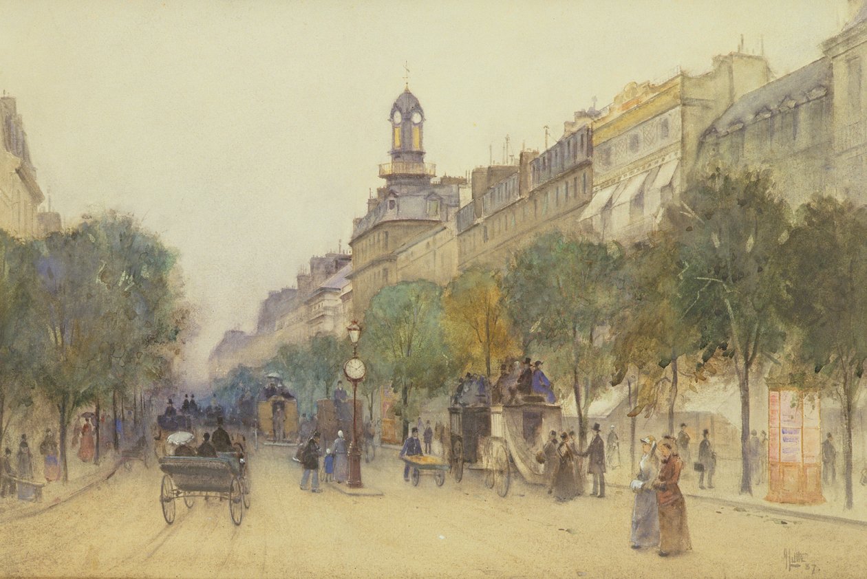 Der Boulevard des Italiens, Paris, 1887 von J. Little