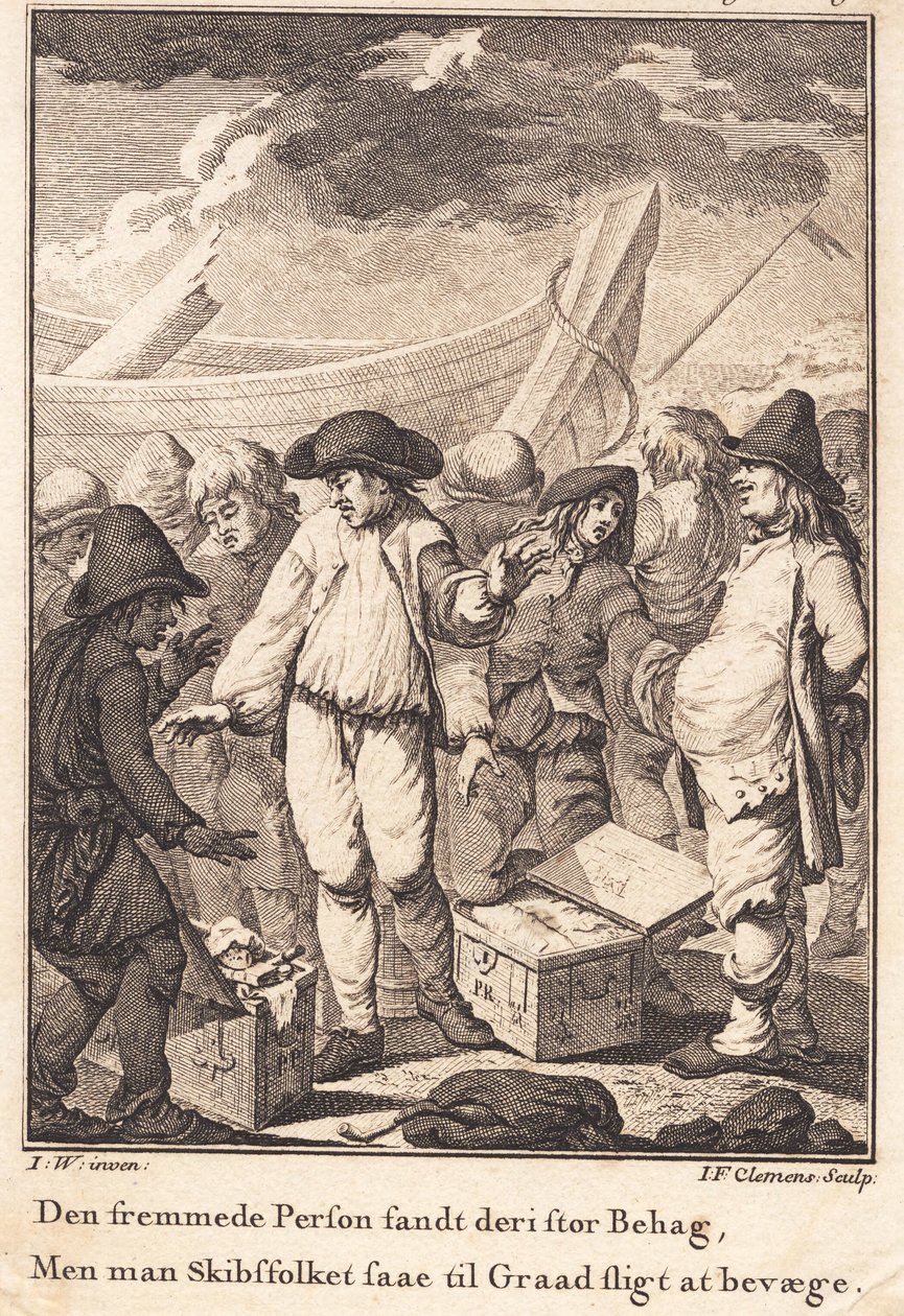 Peder Paars nach der Strandung auf Anholt von J.F. Clemens