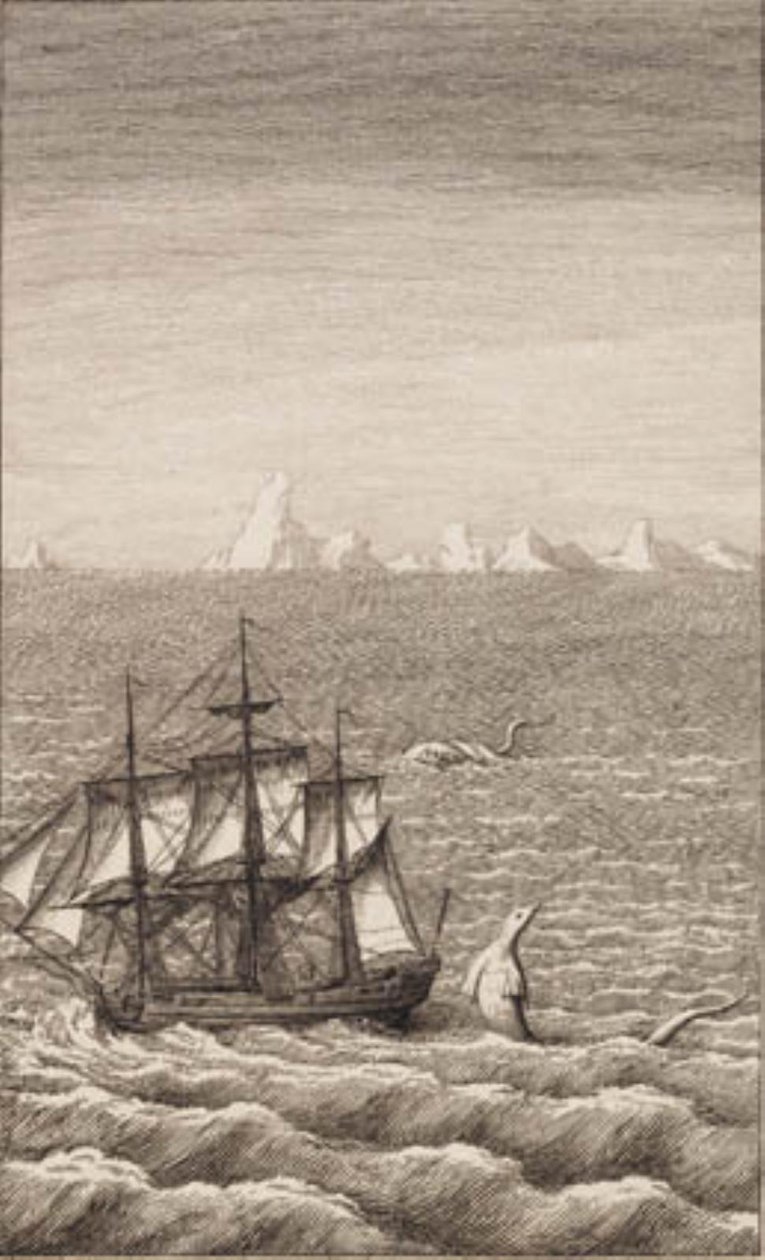 Das Schiff und das Seeungeheuer von J.F. Clemens