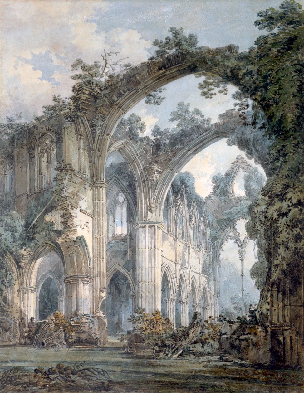 Innenansicht der Tintern Abbey, Monmouthshire, ca. 1794 von Joseph Mallord William Turner