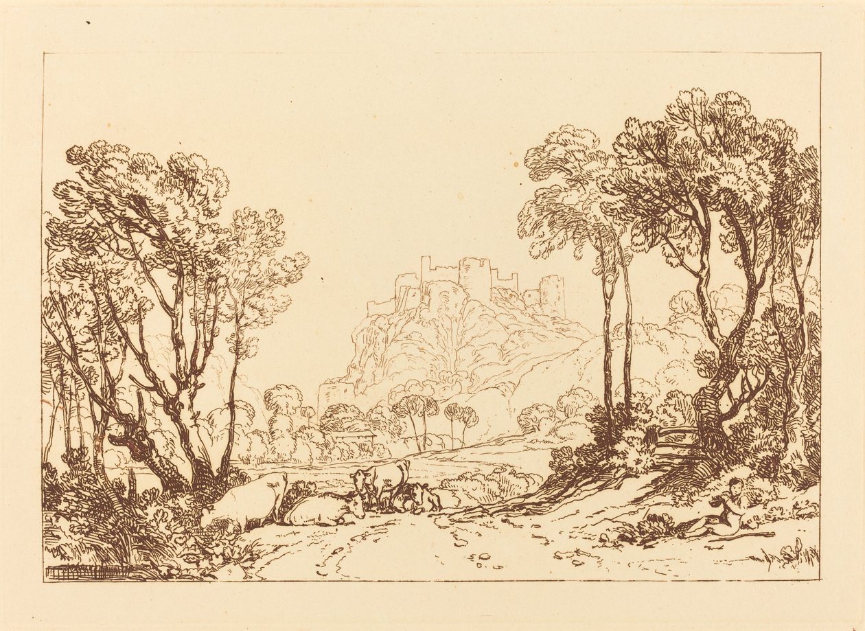 Das Schloss über den Wiesen von Joseph Mallord William Turner