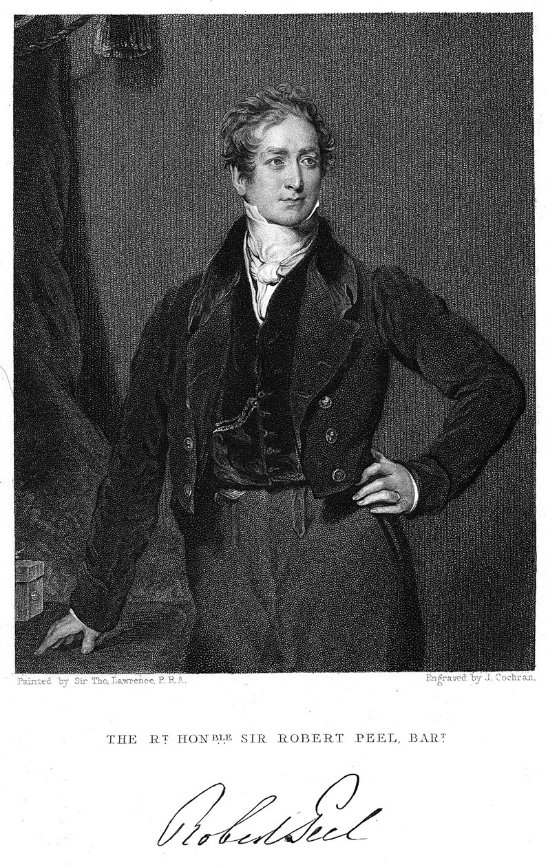 Robert Peel, britischer Staatsmann des 19. Jahrhunderts von J. Cochran