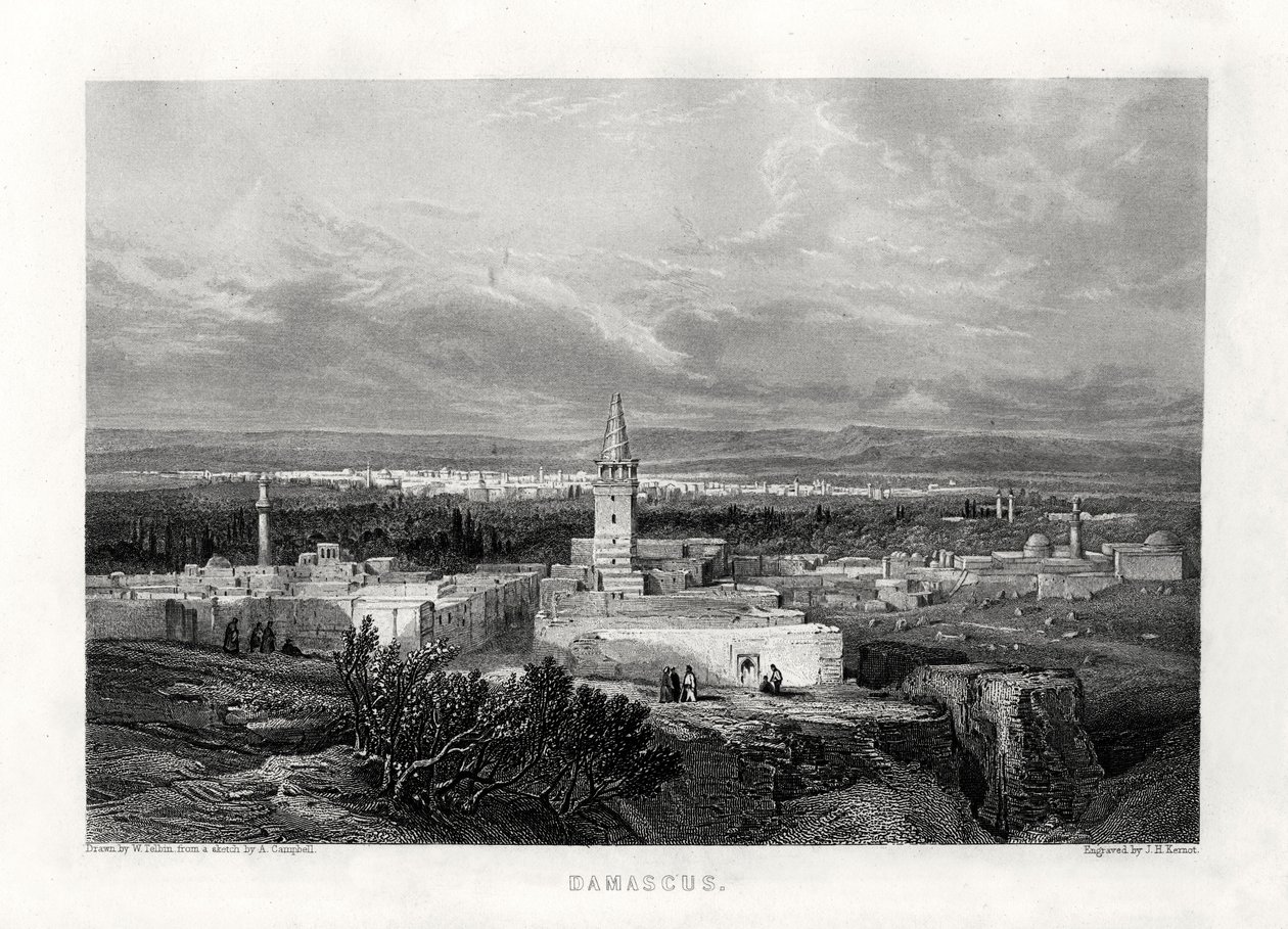Damaskus, Syrien, 19. Jahrhundert von J. H. Kernot