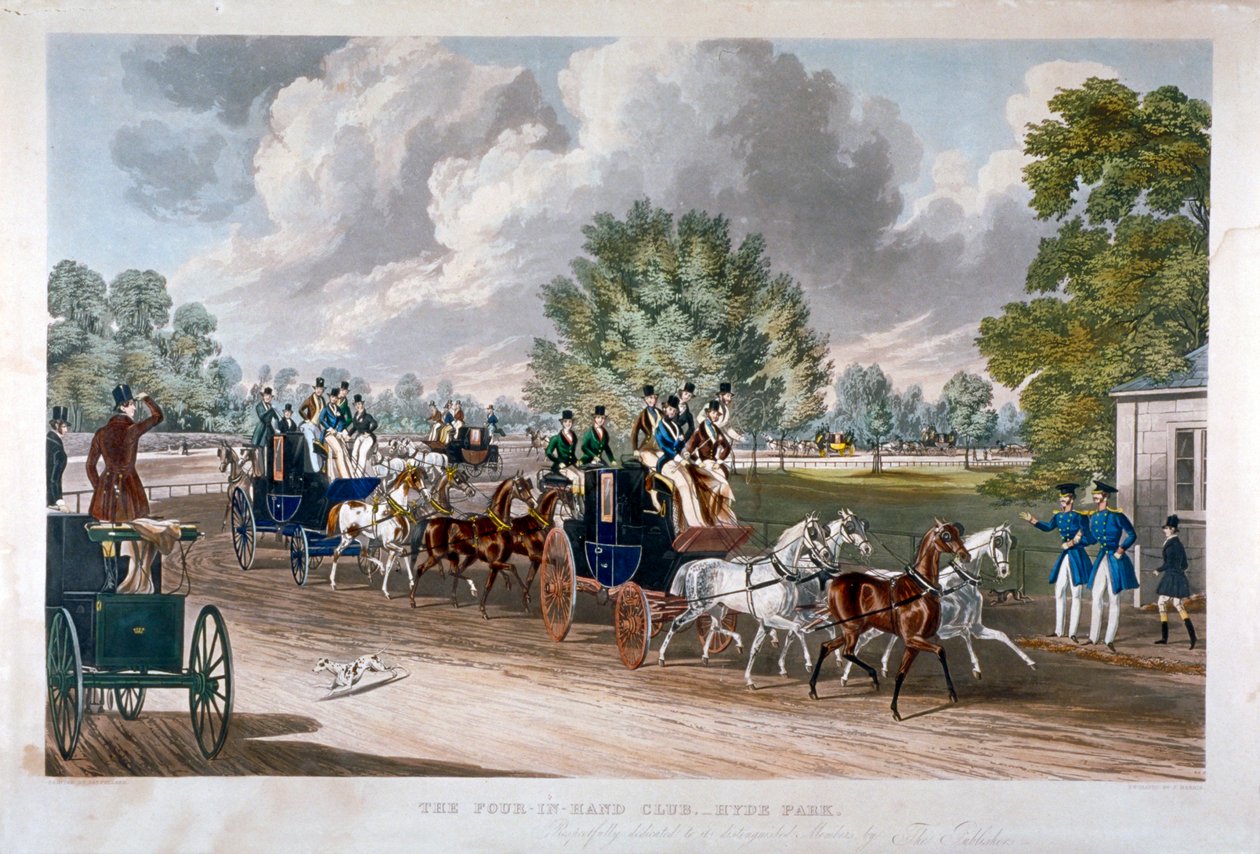 Der Four-in-Hand Club, Hyde Park, London, 1838 von J Harris