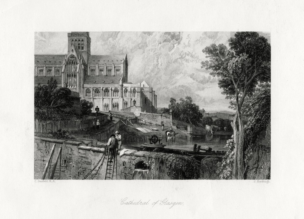 Glasgow Cathedral, Schottland, 19. Jahrhundert von J. Horsburgh