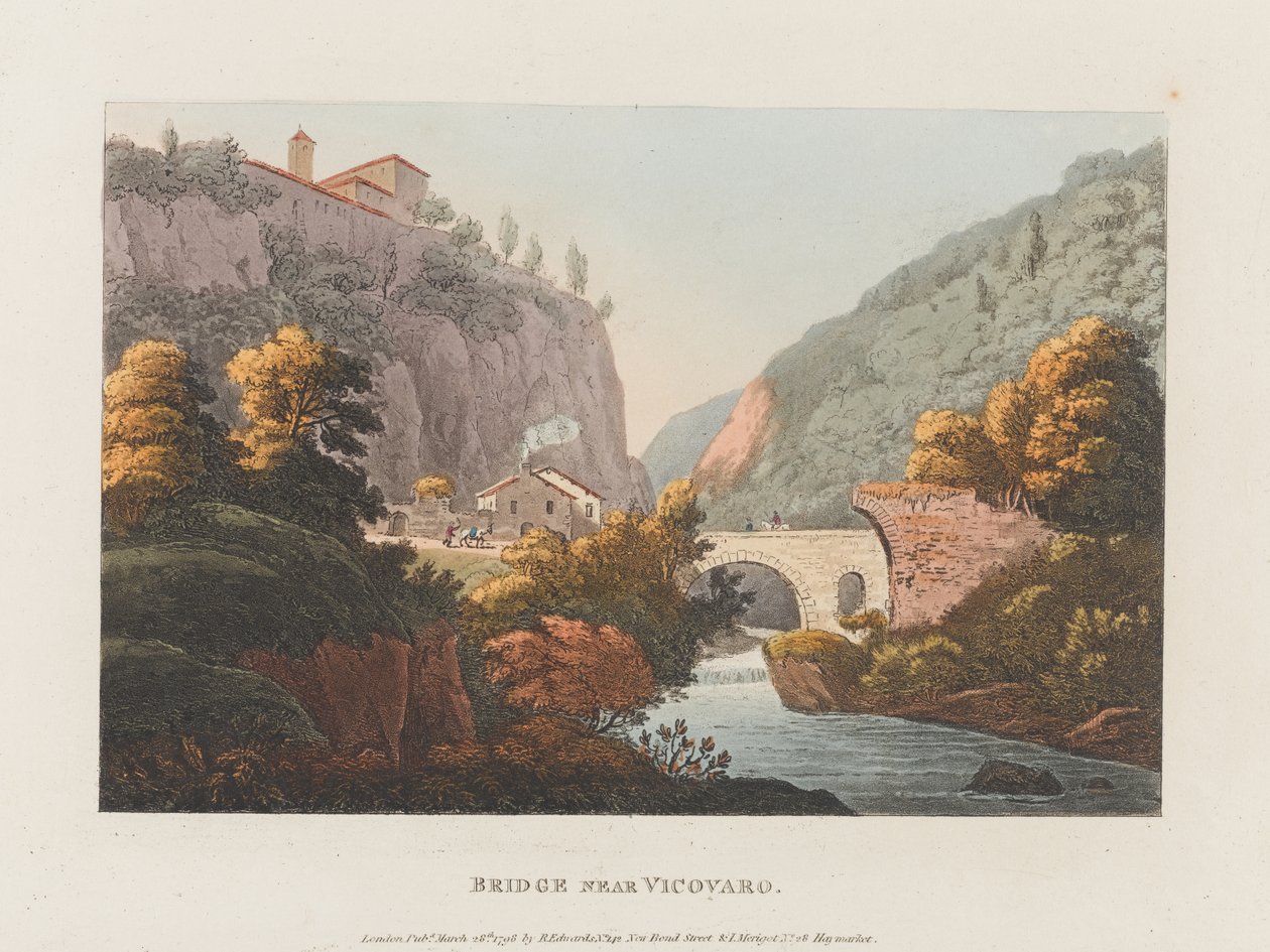 Brücke bei Vicovaro von J. Merigot