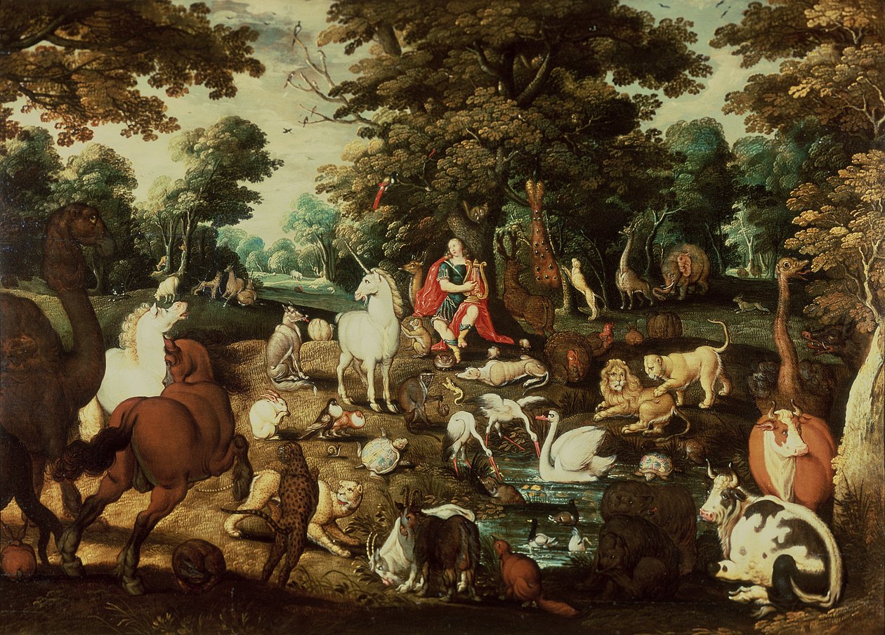 Orpheus bezaubert die Tiere von Jacob Bouttats