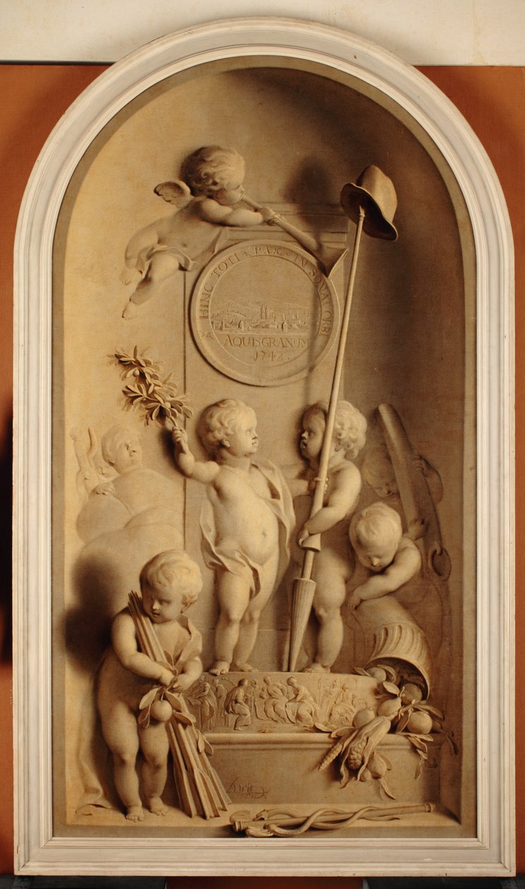 Eine Allegorie des Vertrags von Aachen, 1748 von Jacob de Wit