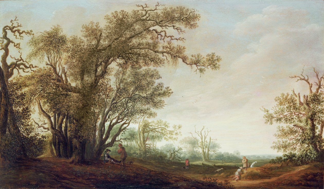 Figuren in einer Landschaft von Jacob van Mosscher