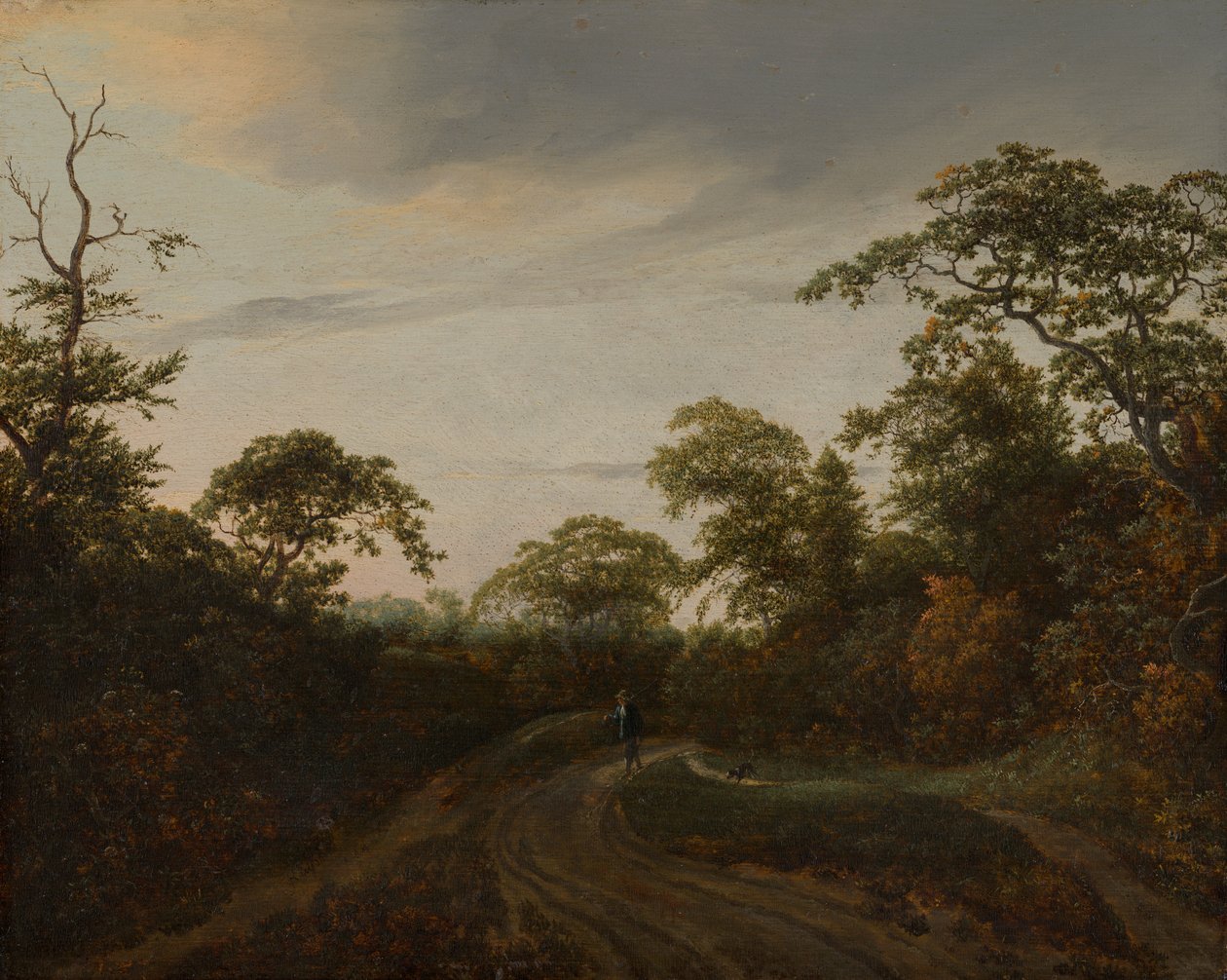 Weg in einer Waldlandschaft bei Dämmerung von Jacob van Ruisdael