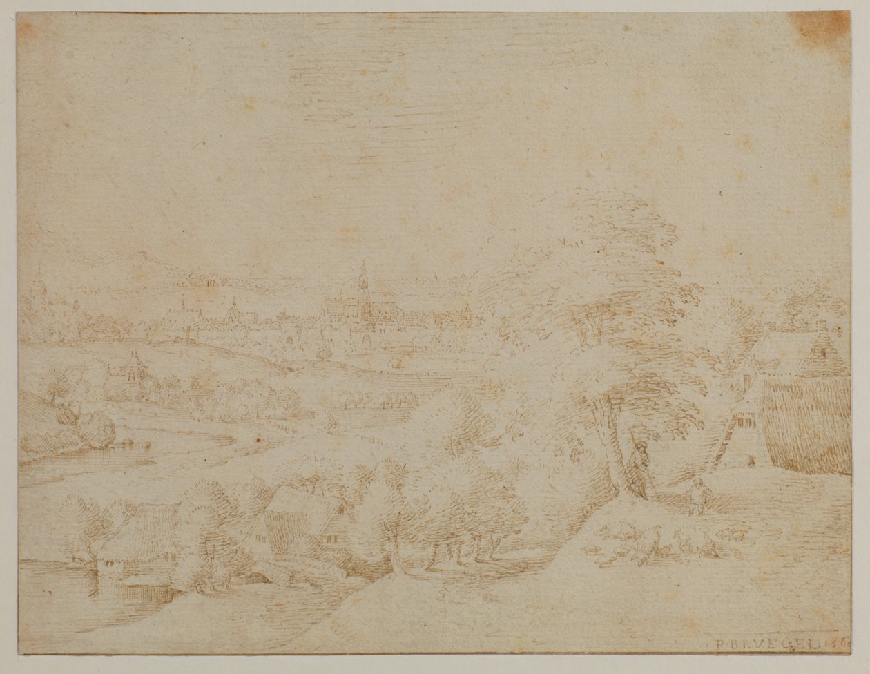 Landschaft mit einer Stadt, 16. Jahrhundert von Jacob I Savery