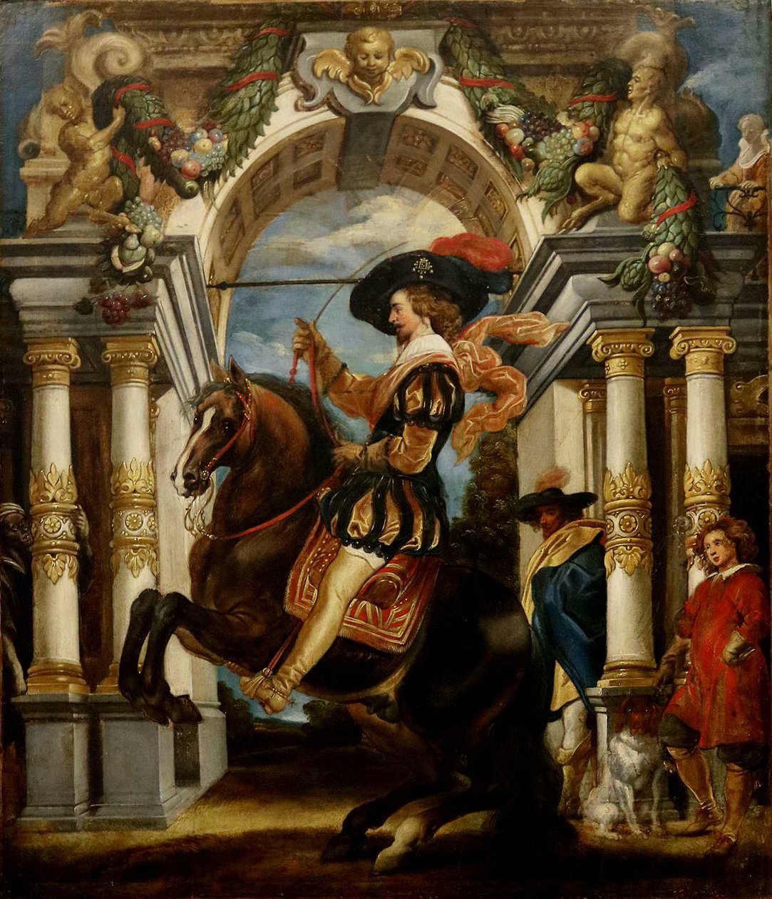 Ein Kavalier, der die Levade ausführt von Jacob Jordaens