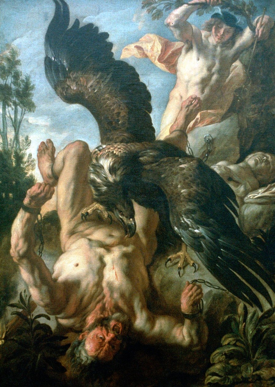 Prometheus gefesselt, um 1640 von Jacob Jordaens