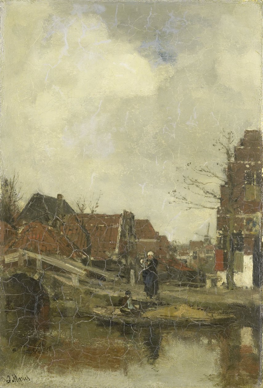 Altes Viertel am Wasser von Jacob Maris