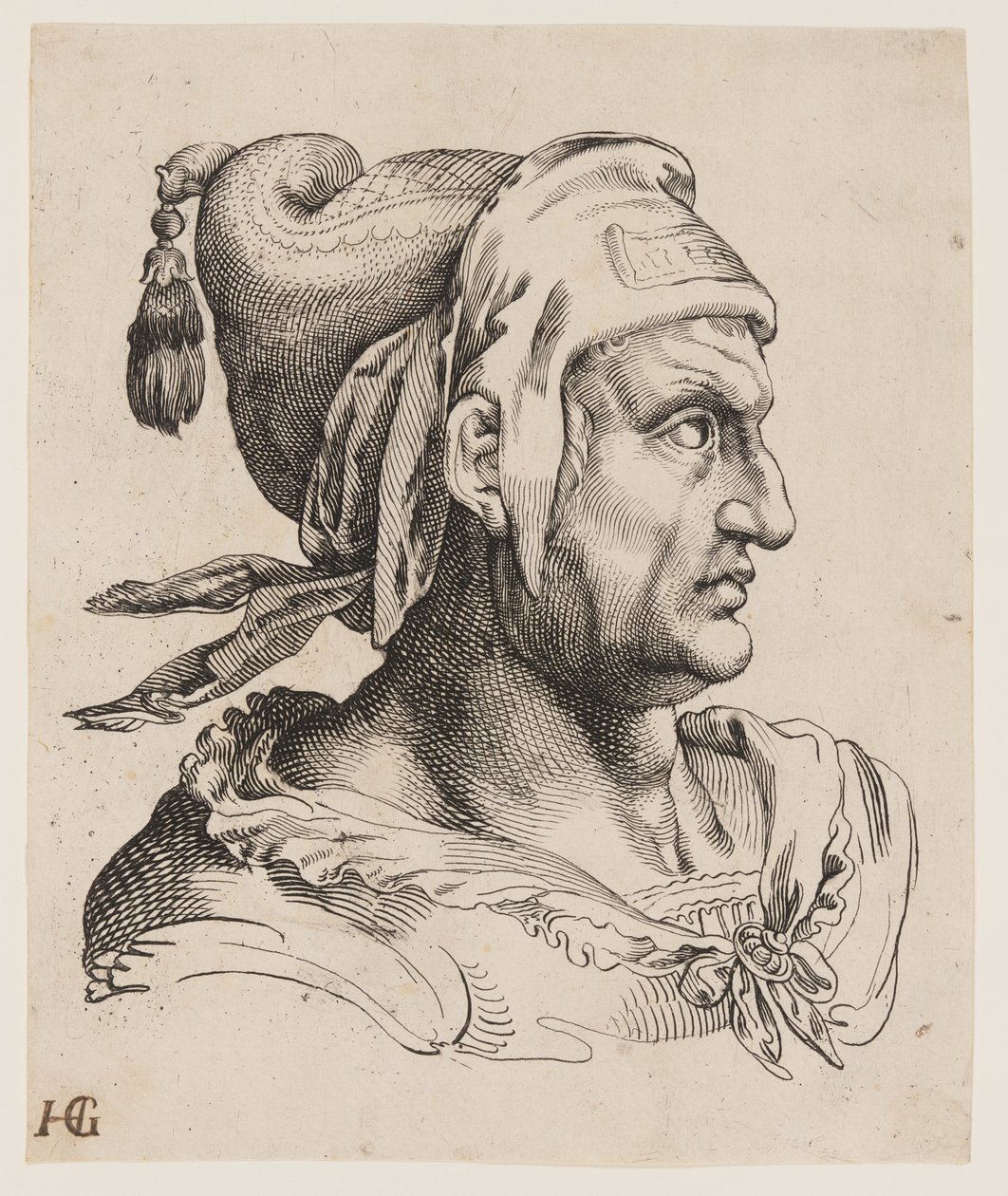 Büste eines Mannes im Profil von Jacob Matham