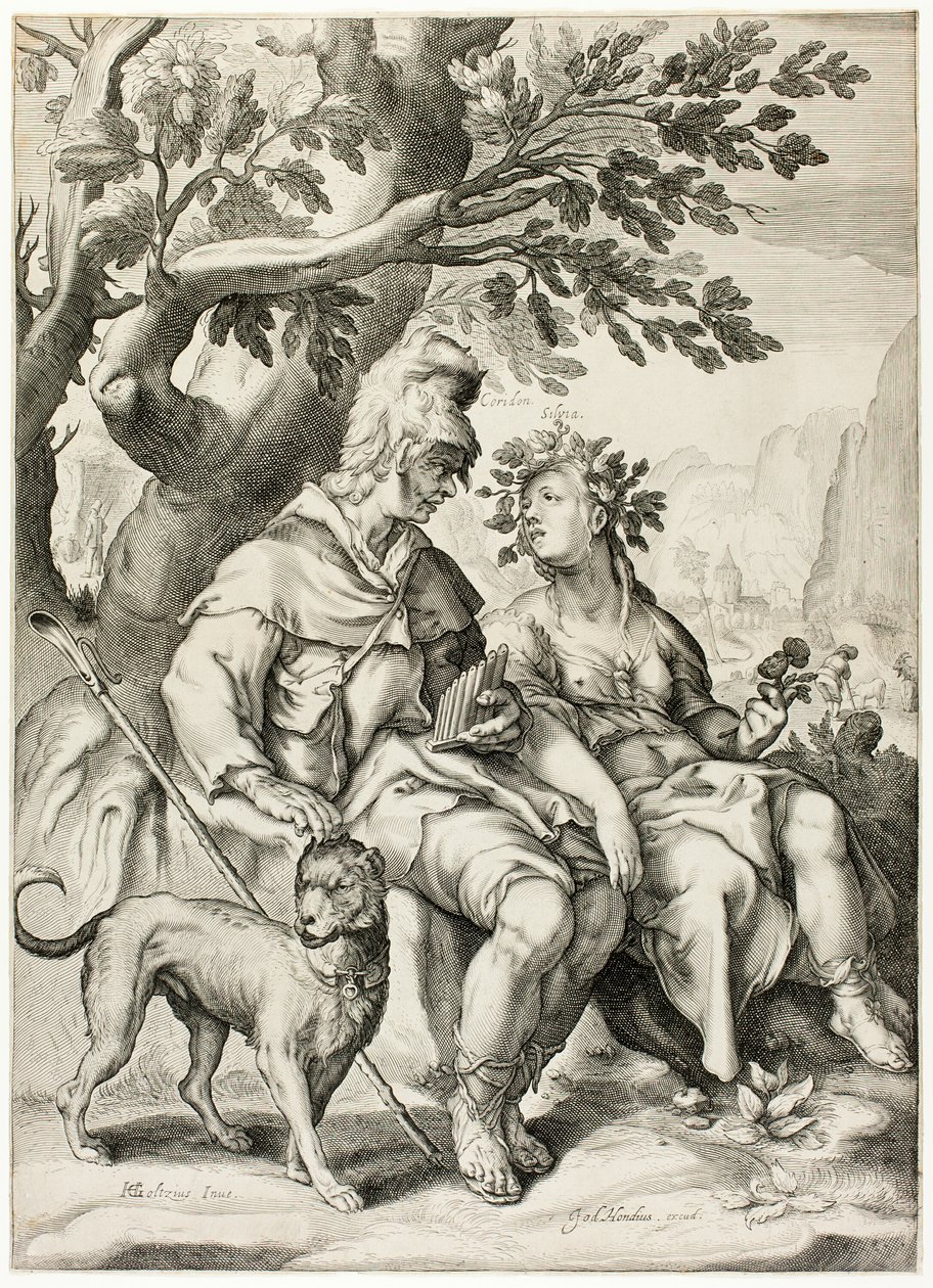 Corydon und Sylvia von Jacob Matham
