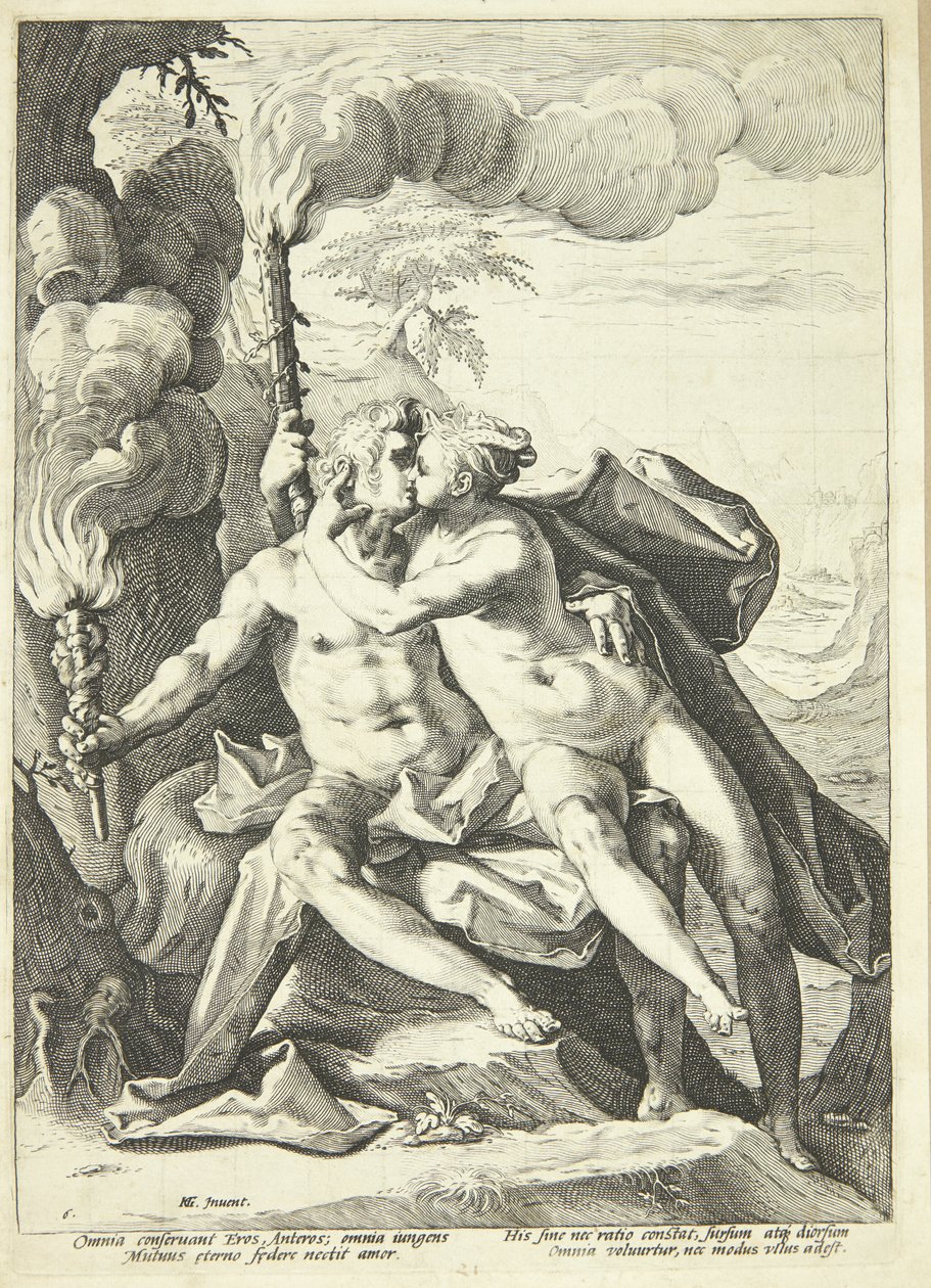 Eros und Anteros von Jacob Matham