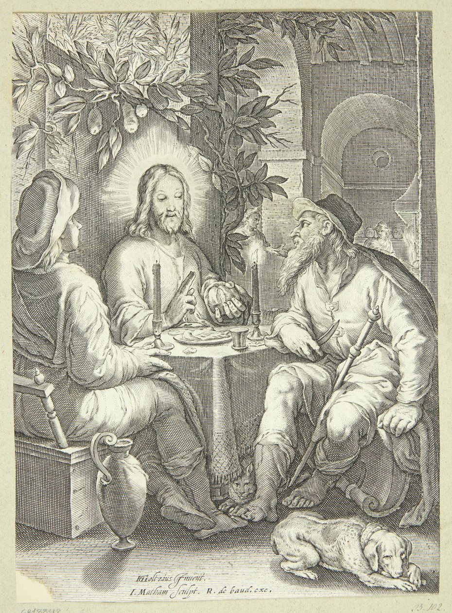 Jesus in Emmaus von Jacob Matham