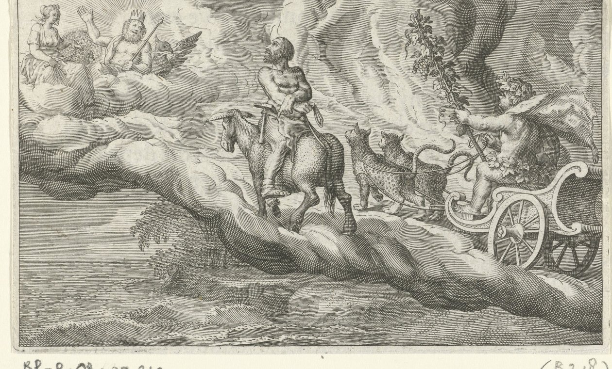 Rückkehr des Vulkan mit Bacchus von Jacob Matham