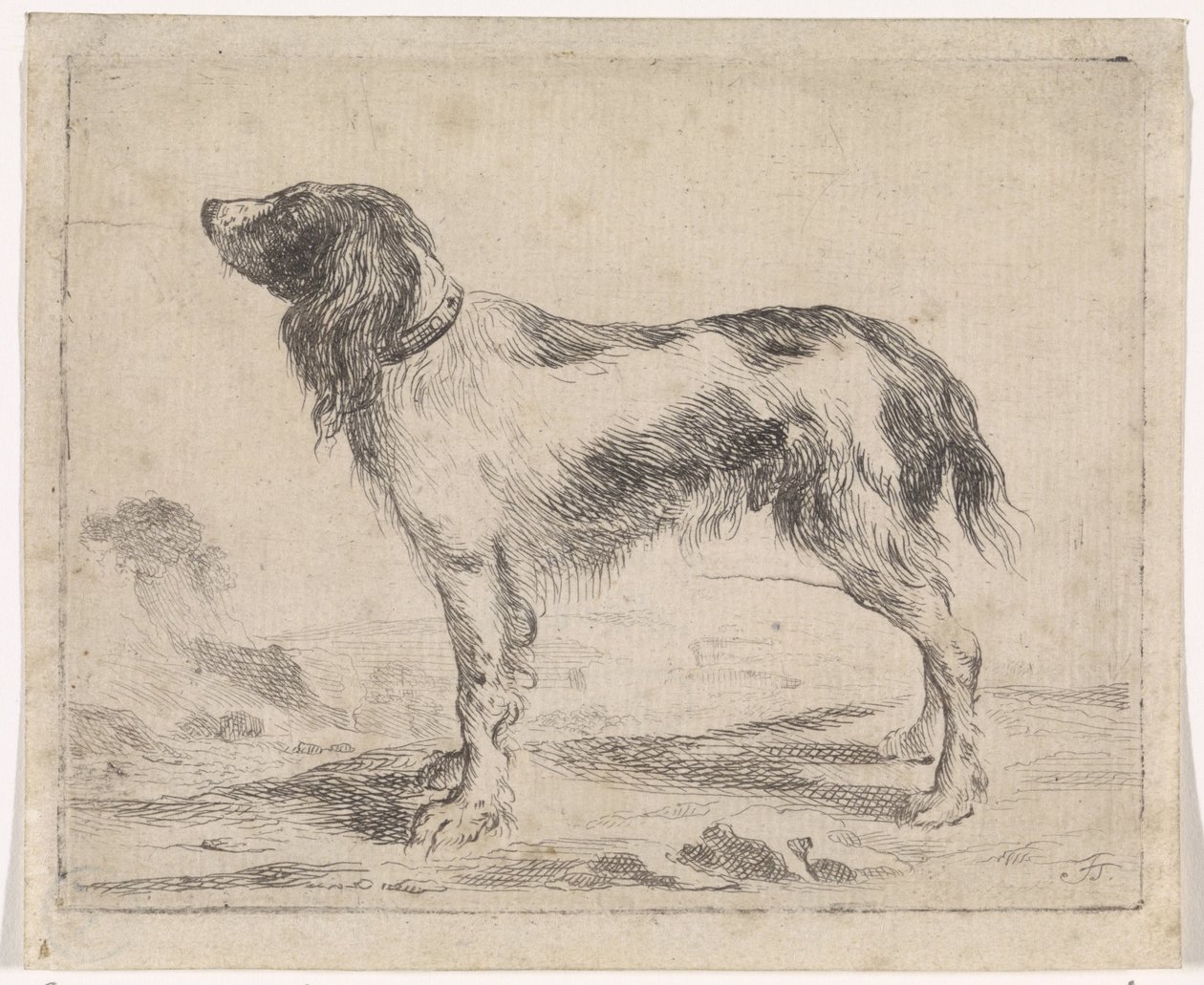 Stehender Hund von Jacob Toorenvliet