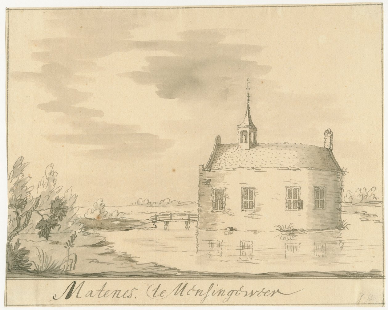 Die Burg Matenesse in Mensingeweer von Jacobus Stellingwerd von Jacobus Stellingwerff