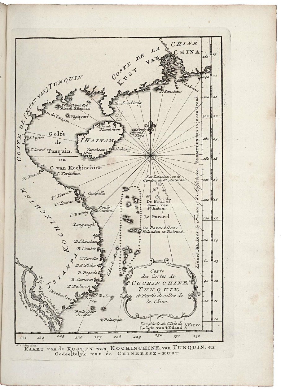 Karte der Küste von Tonkin und Cochinchina von Jacobus van der Schley