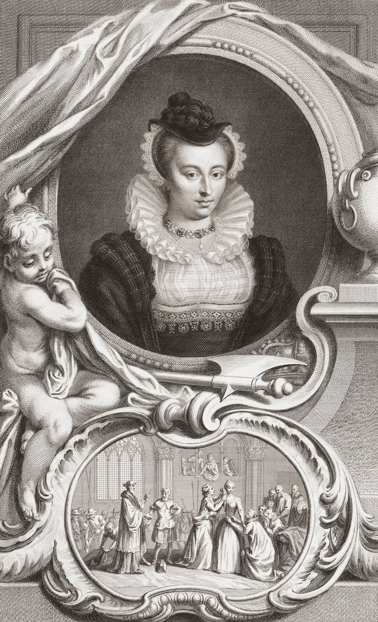 Maria Stuart, Königin von Schottland von Jacobus Houbraken