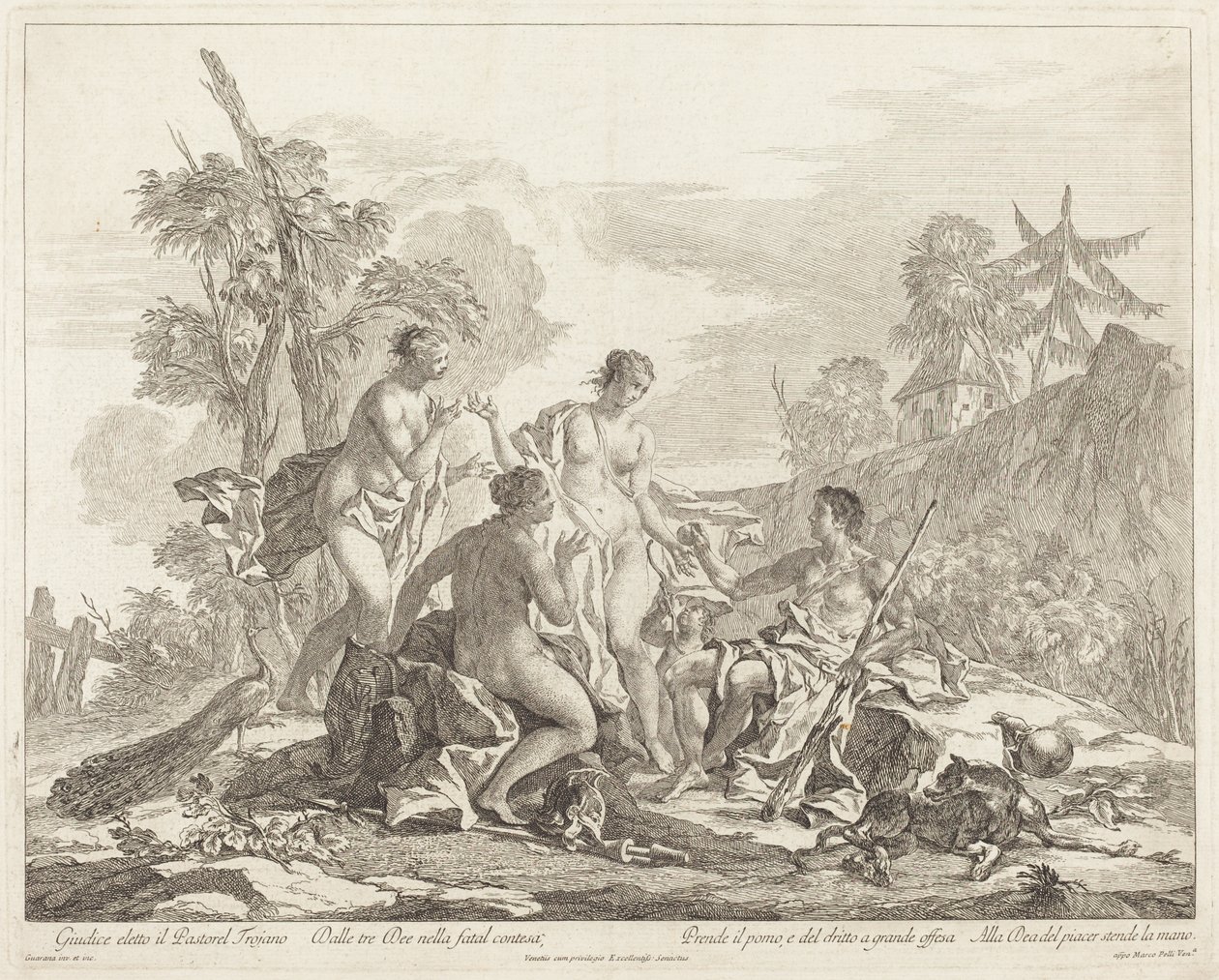 Das Urteil des Paris von Jacopo Guarana