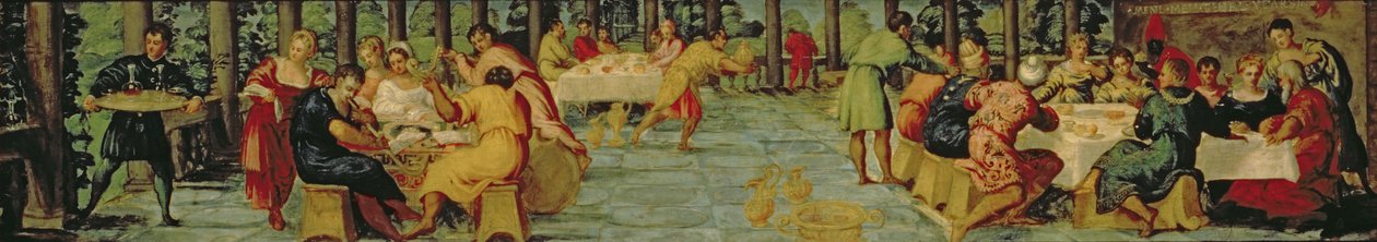 Das Festmahl des Königs Belsazar, um 1543-44 von Jacopo Robusti Tintoretto