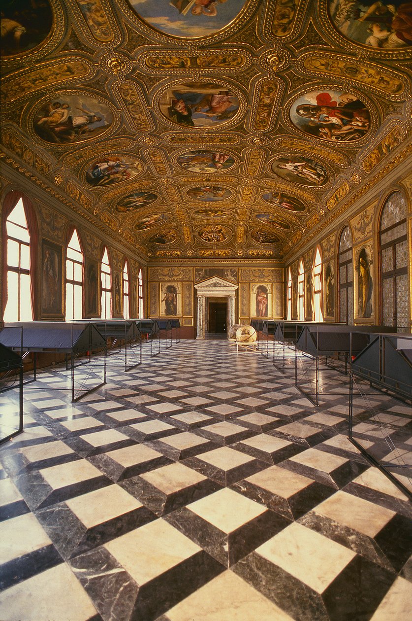 Die Sala Dorata, erbaut 1537-88 von Jacopo Sansovino
