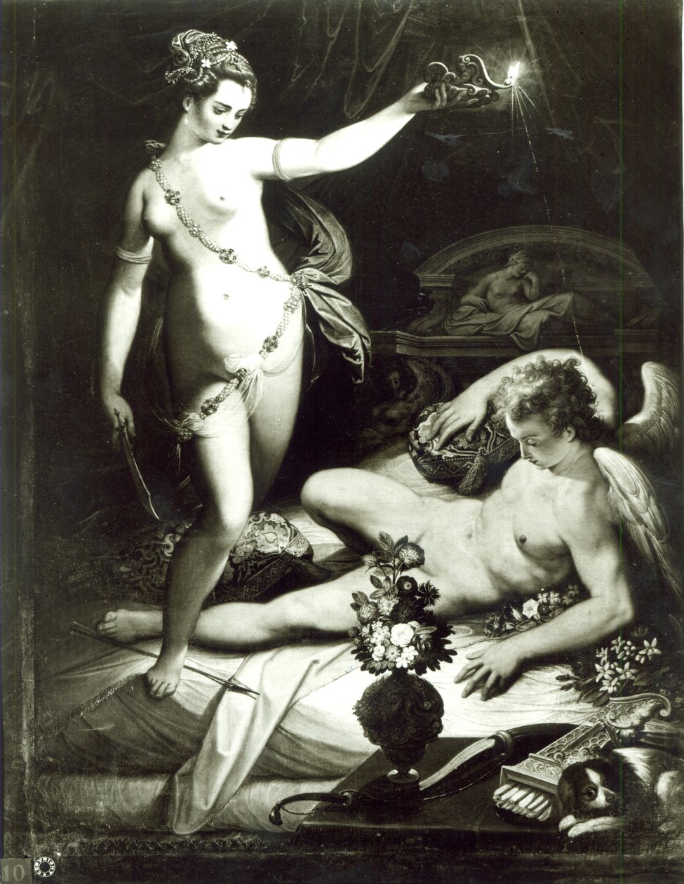 Psyche überrascht Amor von Jacopo Zucchi