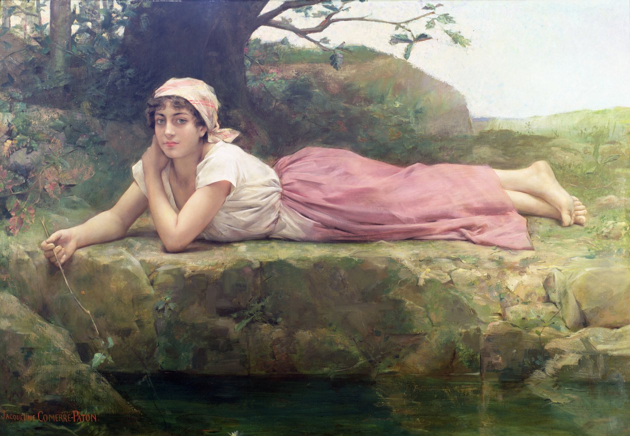 Am Ufer des Flusses, 19. Jahrhundert von Jacqueline Comerre Paton