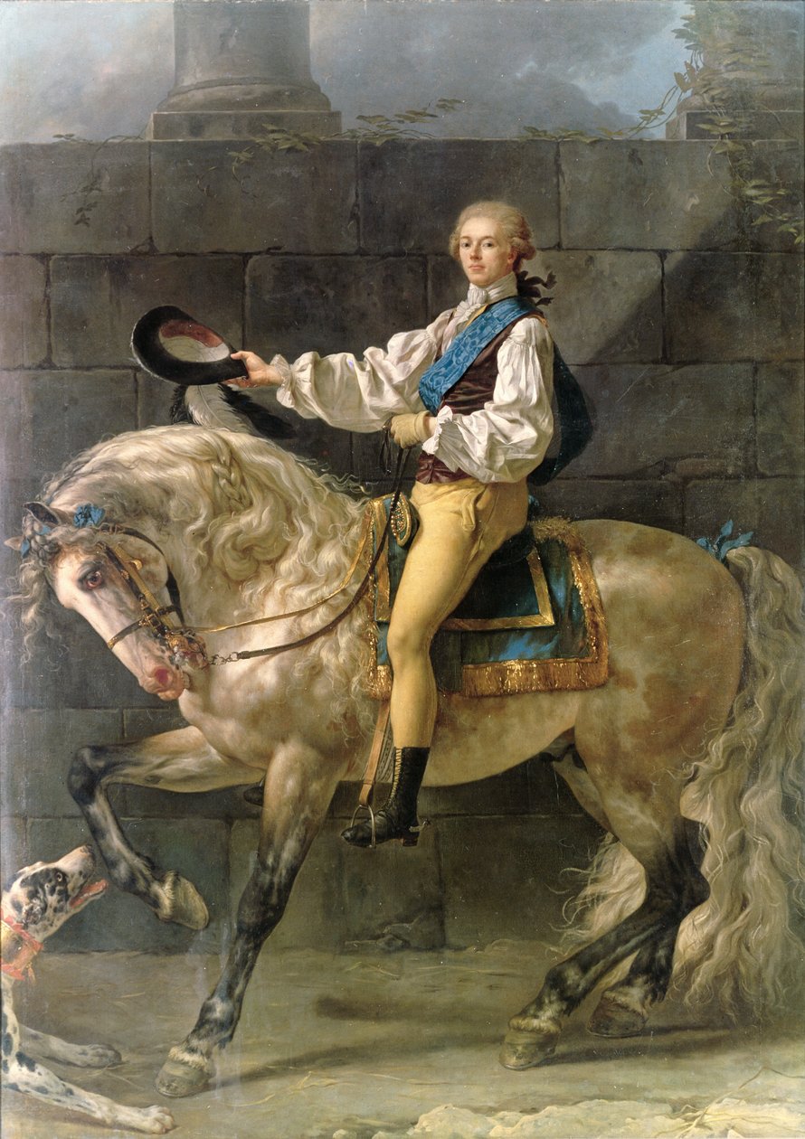 Reiterporträt von Stanislas Kostka Potocki (1755-1821), 1781 von Jacques Louis David