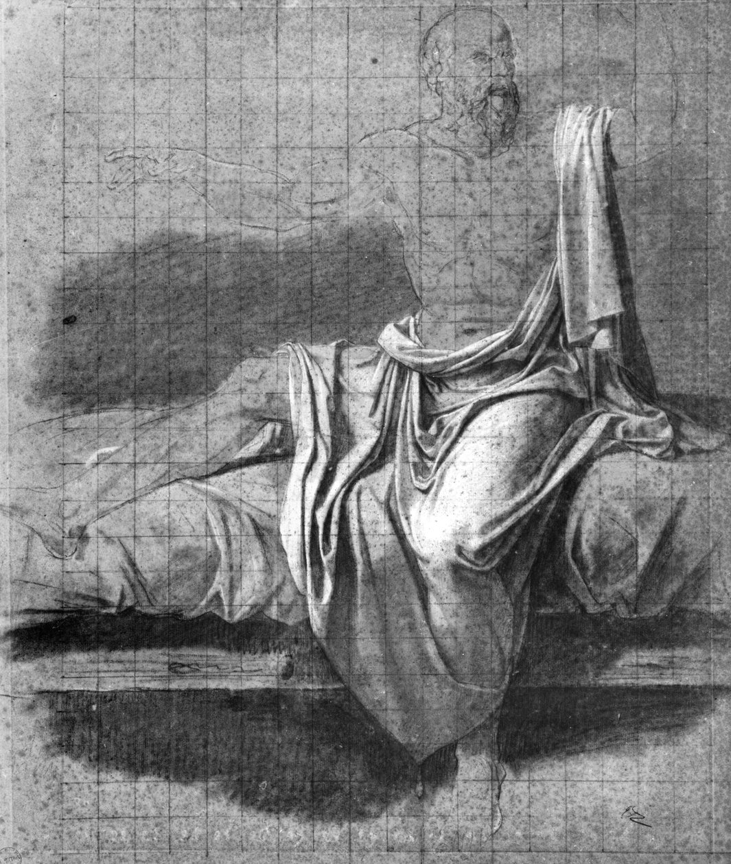 Studie für den Tod des Sokrates von Jacques Louis David