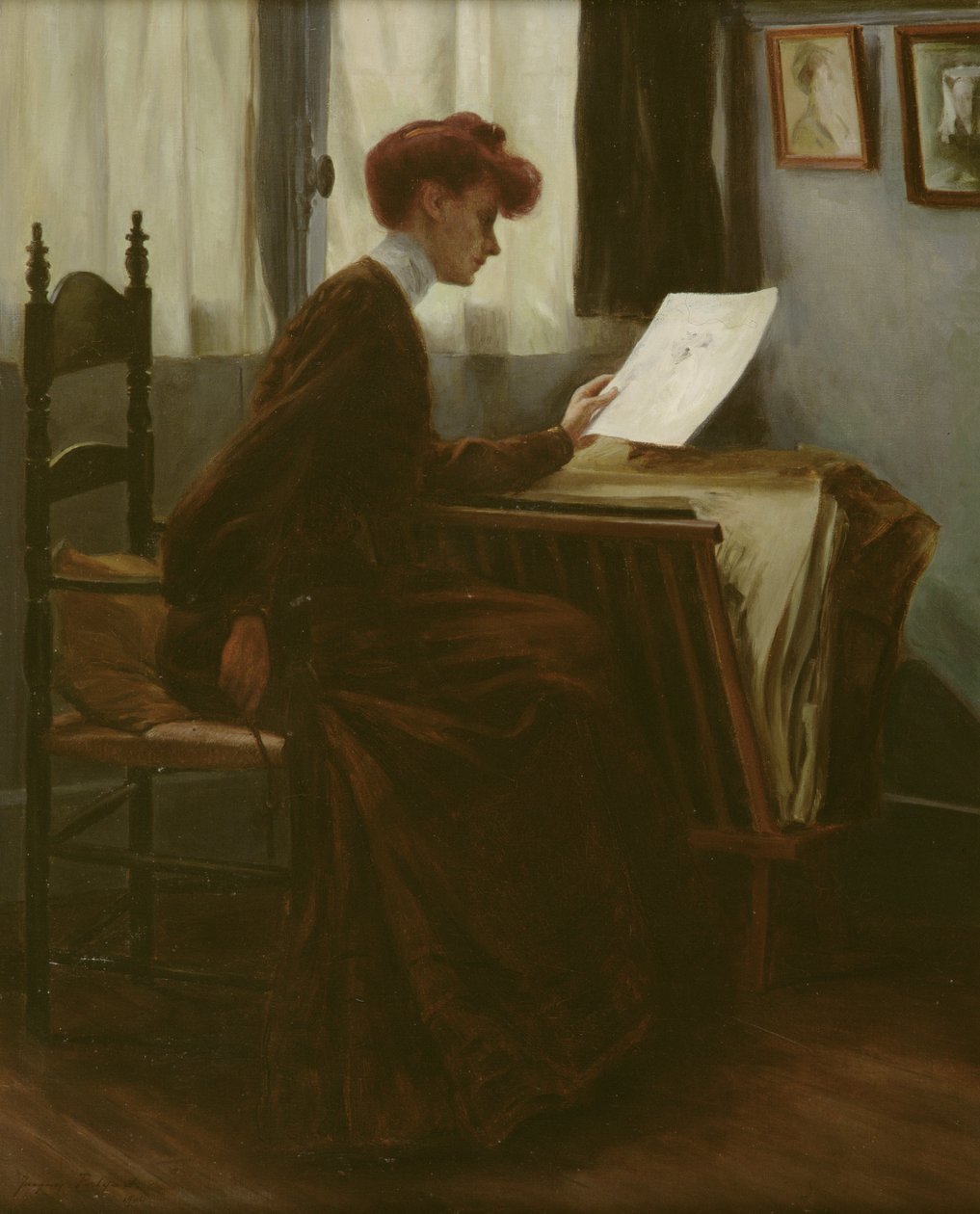 Die Zeichnungsliebhaberin, 1904 von Jacques Palyart