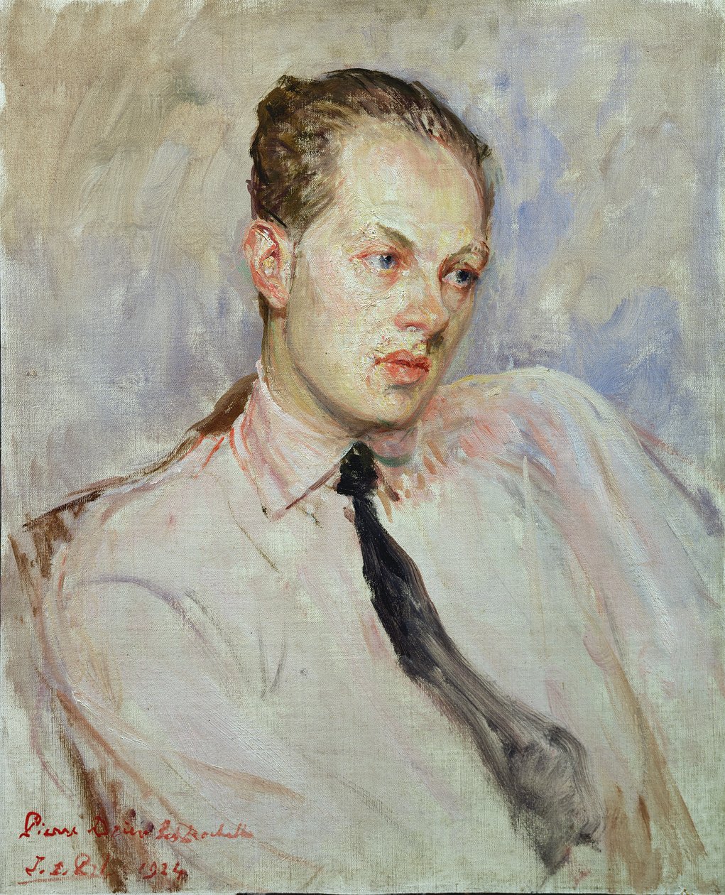 Studie für ein Porträt von Pierre Drieu La Rochelle (1893-1945) 1924 von Jacques Emile Blanche