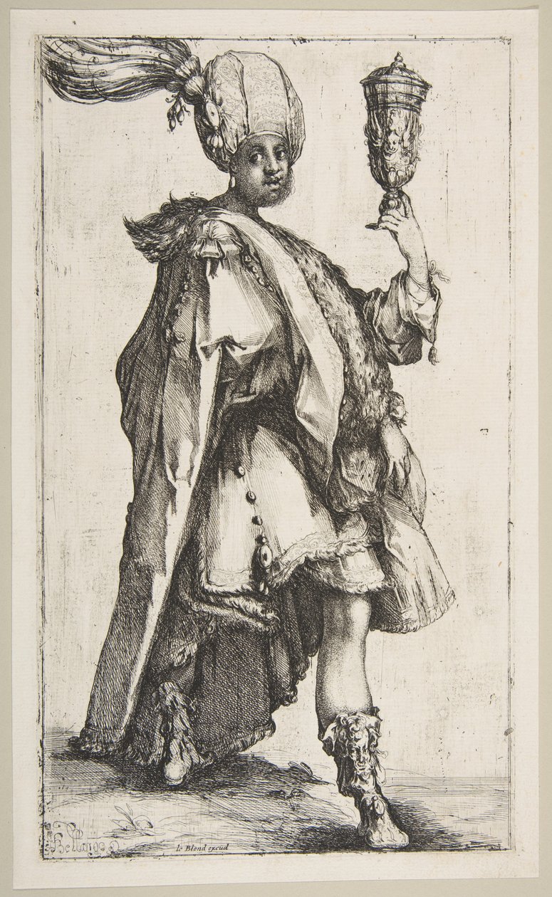 Balthasar, aus der Drei-Magi-Serie von Jacques Bellange