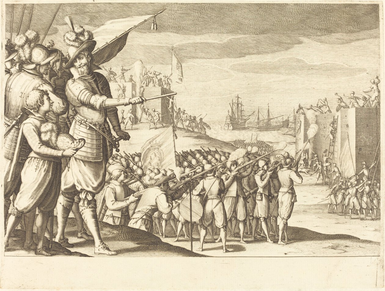 Angriff auf zwei Festungen von Jacques Callot